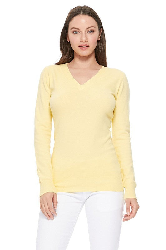 Women's Long Sleeve V-Neck Pulll Over Sweater Top king-general-store-5710.myshopify.com