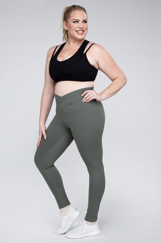 Plus Size V-Waist Full Length Leggings king-general-store-5710.myshopify.com