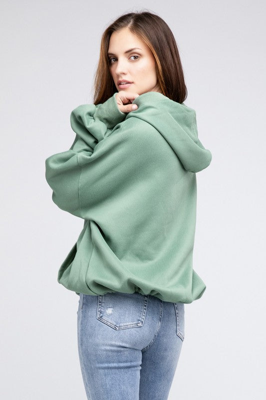 Stitch Detailed Elastic Hem Hoodie king-general-store-5710.myshopify.com