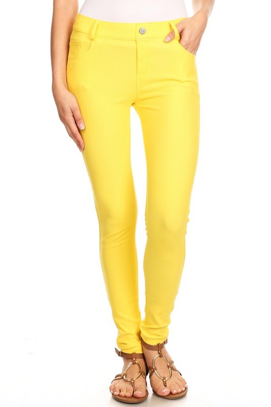 Cotton-Blend 5-Pocket Skinny Jeggings