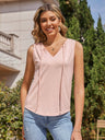 Ivy Lane Solid Tie Neck Tank