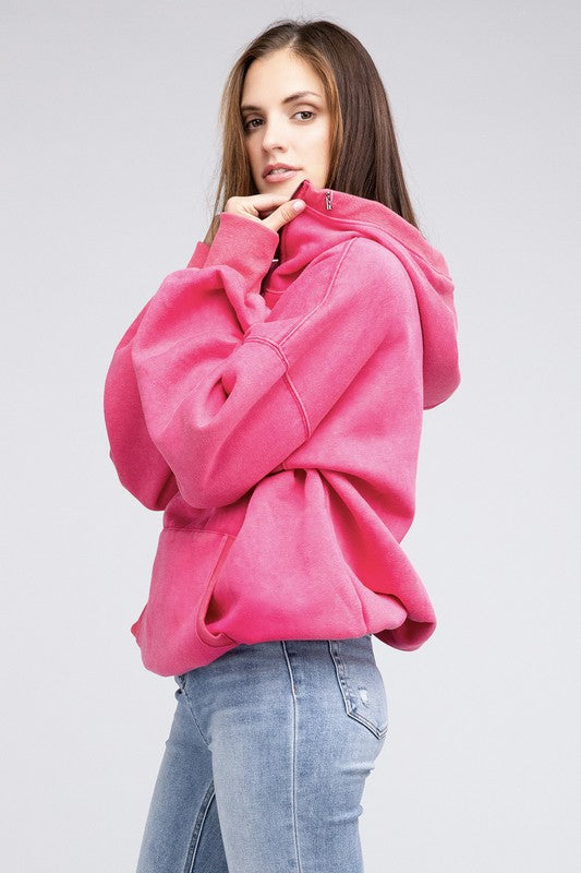 Stitch Detailed Elastic Hem Hoodie king-general-store-5710.myshopify.com