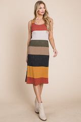 Plus Color Block Casual Midi Dress king-general-store-5710.myshopify.com