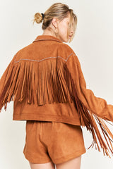 Soft Touch Suede Studded Fringe Jacket king-general-store-5710.myshopify.com