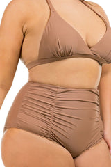 Plus Two Piece High Waist with Ruched Front Bikini king-general-store-5710.myshopify.com