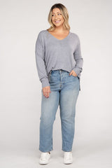 Plus Garment Dyed Front Seam Sweater king-general-store-5710.myshopify.com