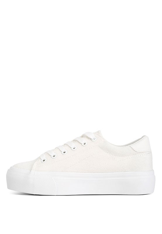 Hyra Solid Flatform Canvas Sneakers king-general-store-5710.myshopify.com