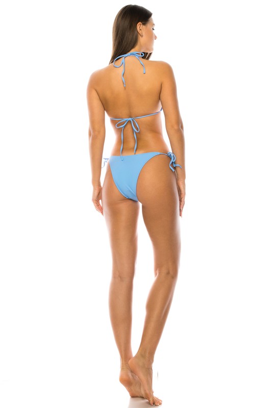 Triangular Side Tie Bikini set