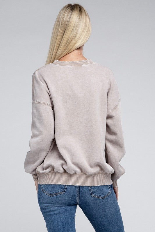 Acid Wash Fleece Oversized Pullover king-general-store-5710.myshopify.com