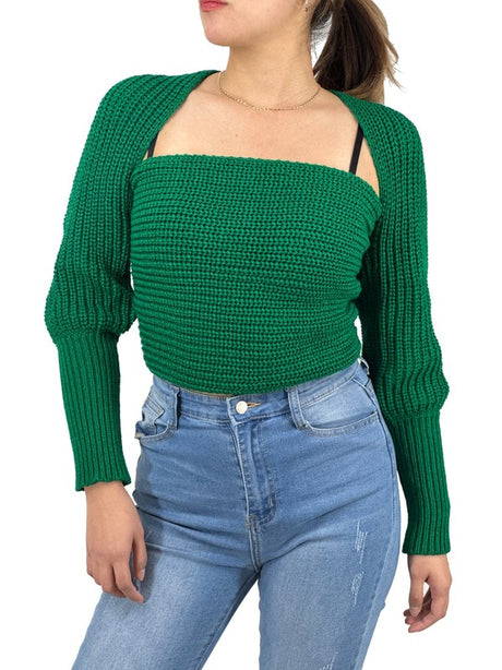 Off Shoulder Wrap Bolero Sweater king-general-store-5710.myshopify.com