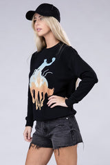 Oversized Rodeo Print Sweatshirt