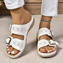 PU Leather Open Toe Buckle Sandals