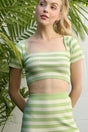 Striped Ribbed Short Sleeve Crop Top king-general-store-5710.myshopify.com