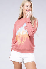 Oversized Rodeo Print Sweatshirt