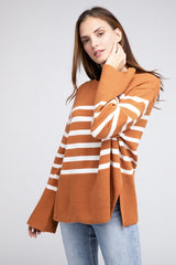 Ribbed Hem Stripe Sweater king-general-store-5710.myshopify.com