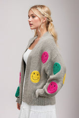 The Fuzzy Smile Long Bell Sleeve Knit Cardigan king-general-store-5710.myshopify.com