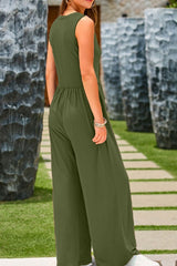 Full Size Scoop Neck Wide Strap Jumpsuit