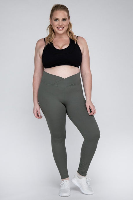 Plus Size V-Waist Full Length Leggings king-general-store-5710.myshopify.com