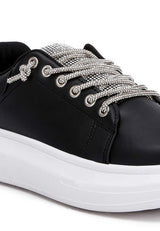 Jaxen Rhinestones Lace Up Sneakers king-general-store-5710.myshopify.com