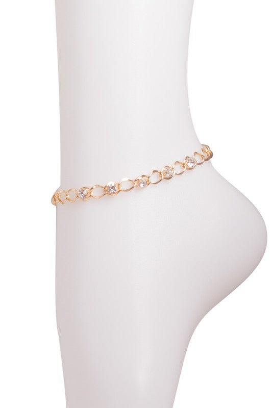 RHINESTONE CHAIN ANKLET king-general-store-5710.myshopify.com