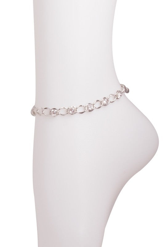 RHINESTONE CHAIN ANKLET king-general-store-5710.myshopify.com