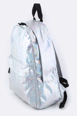 Silver Holographic Color Backpack