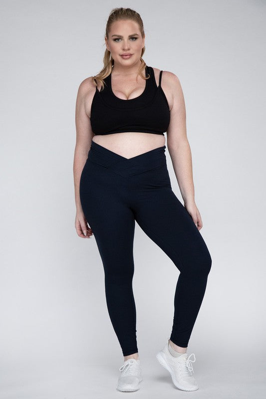 Plus Size V-Waist Full Length Leggings king-general-store-5710.myshopify.com