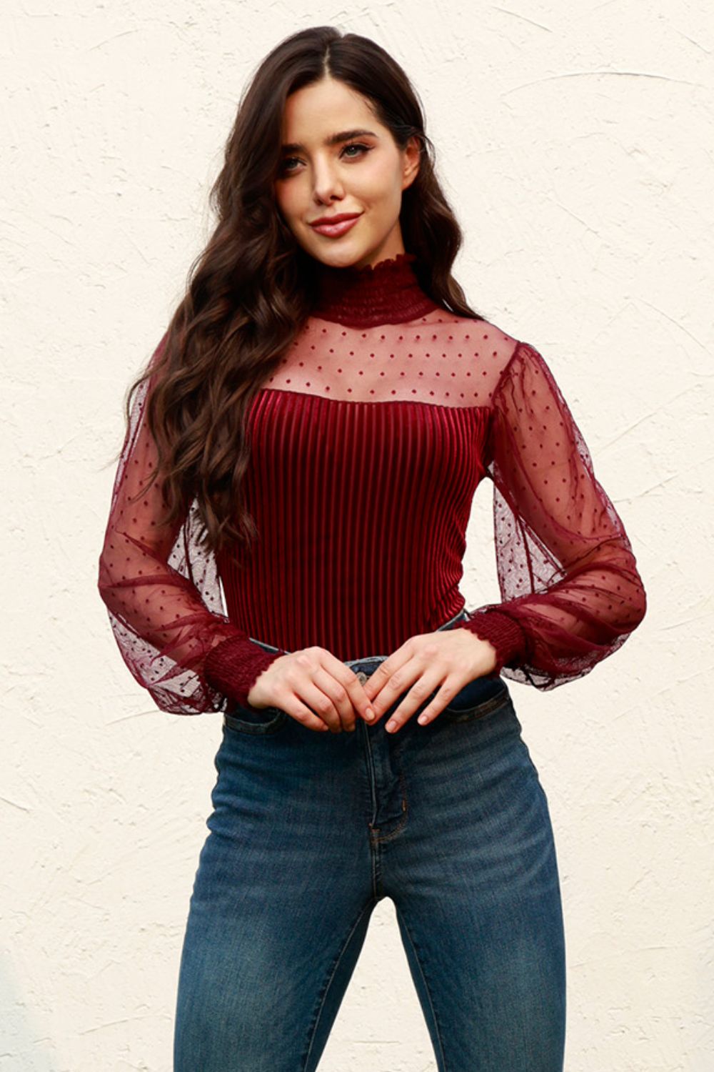 Mesh Long Sleeve Bodysuit king-general-store-5710.myshopify.com