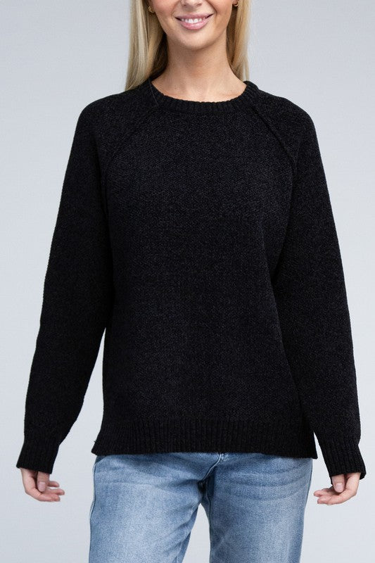 Raglan Chenille Sweater king-general-store-5710.myshopify.com