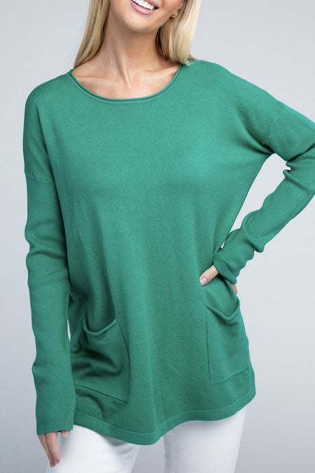 Viscose Front Pockets Sweater king-general-store-5710.myshopify.com