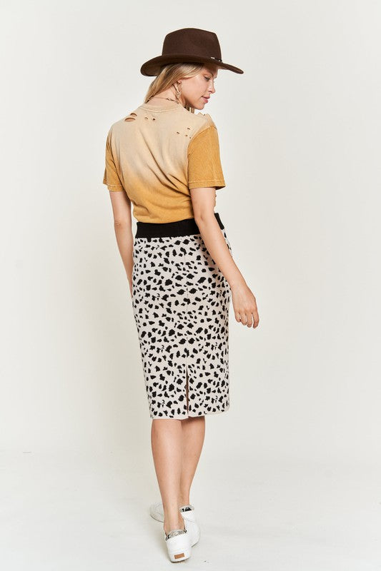 PLUS ANIMAL PRINT SWEATER SKIRT king-general-store-5710.myshopify.com