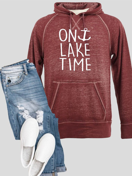 On Lake Time Plus Size Vintage Hoodie king-general-store-5710.myshopify.com