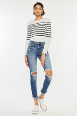 High Rise Ankle Skinny Jeans