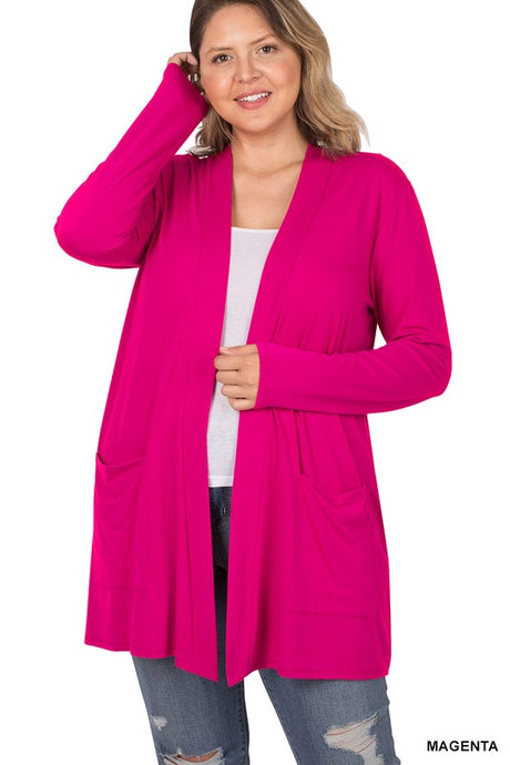 Plus Slouchy Pocket Open Cardigan king-general-store-5710.myshopify.com