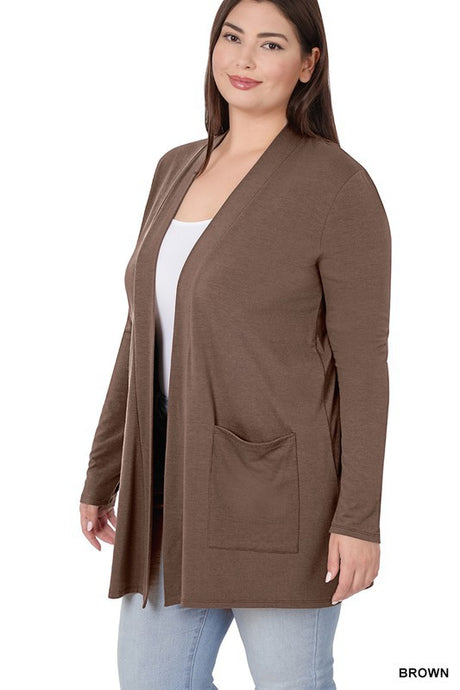 Plus Slouchy Pocket Open Cardigan king-general-store-5710.myshopify.com