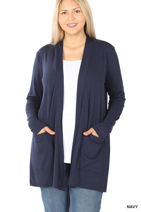 Plus Slouchy Pocket Open Cardigan king-general-store-5710.myshopify.com