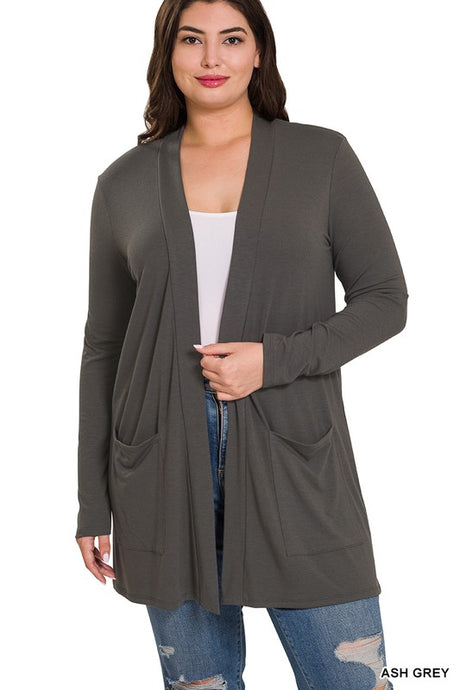 Plus Slouchy Pocket Open Cardigan king-general-store-5710.myshopify.com