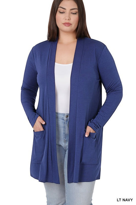 Plus Slouchy Pocket Open Cardigan king-general-store-5710.myshopify.com