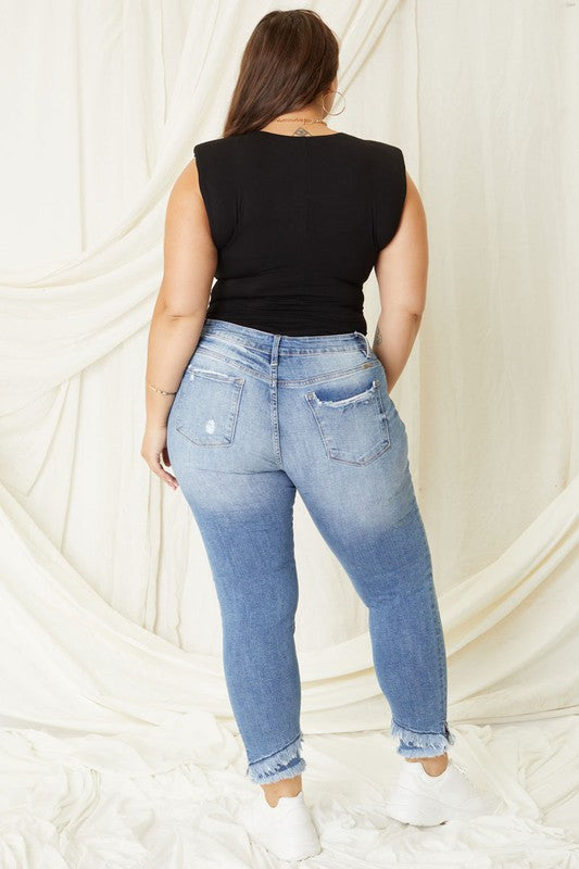 Plus Mid Rise Ankle Skinny Jeans king-general-store-5710.myshopify.com