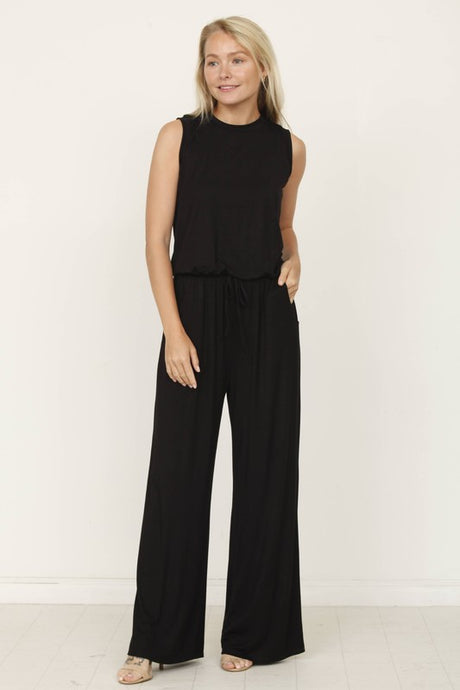 Solid Drawstring Pocket Jumpsuit king-general-store-5710.myshopify.com