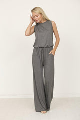 Solid Drawstring Pocket Jumpsuit king-general-store-5710.myshopify.com