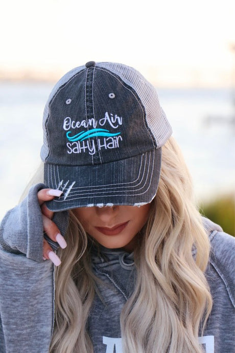 Ocean Air Salty Hair Trucker Hat king-general-store-5710.myshopify.com