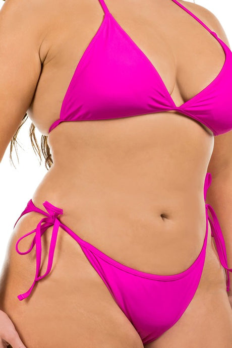 Triangular Two Piece Plus Size Bikini