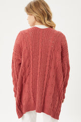 Chenille Cable Knit Oversized Open Front Cardigan king-general-store-5710.myshopify.com