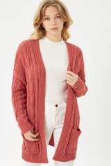 Chenille Cable Knit Oversized Open Front Cardigan king-general-store-5710.myshopify.com