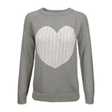 Love Heart Jacquard Round Neck Pullover Sweater king-general-store-5710.myshopify.com