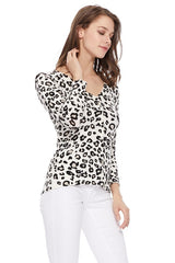 Leopard Print V-Neck Sweater Cardigan king-general-store-5710.myshopify.com