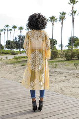 Contrast Mesh Cotton Lace Kimono king-general-store-5710.myshopify.com