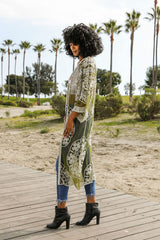 Contrast Mesh Cotton Lace Kimono king-general-store-5710.myshopify.com