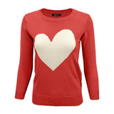 S/S Love Heart Crew-neck 12GG Pullover Sweater king-general-store-5710.myshopify.com